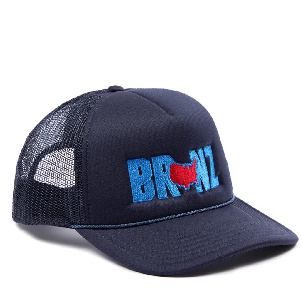 Bronze 56K - BRNZ Mesh Snapback Trucker Hat - Navy