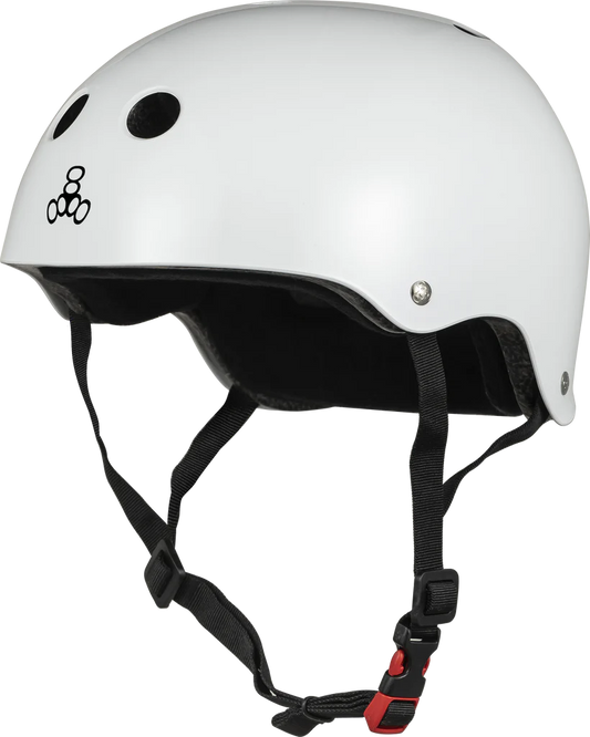 Triple 8 Helmets - The Certified Sweatsaver Helmet - Glossy White