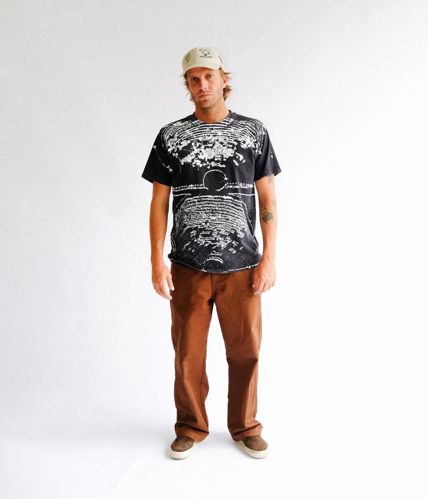 Former - All Over Crux Scan T-Shirt - Black / White