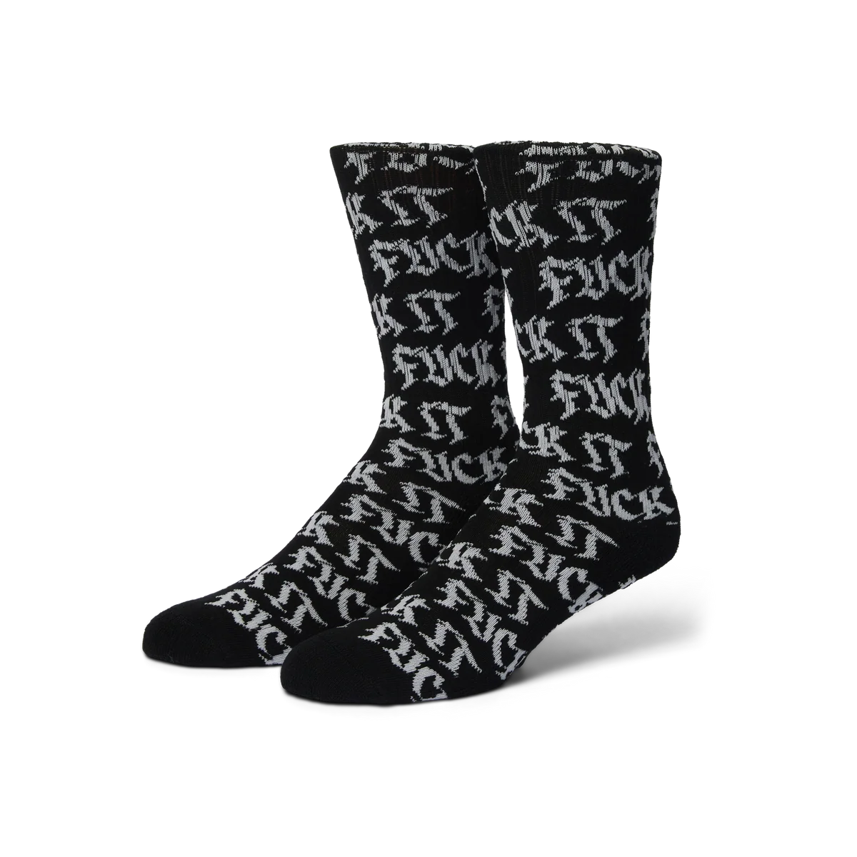 HUF - Fuck It Old Style Crew Sock - Black