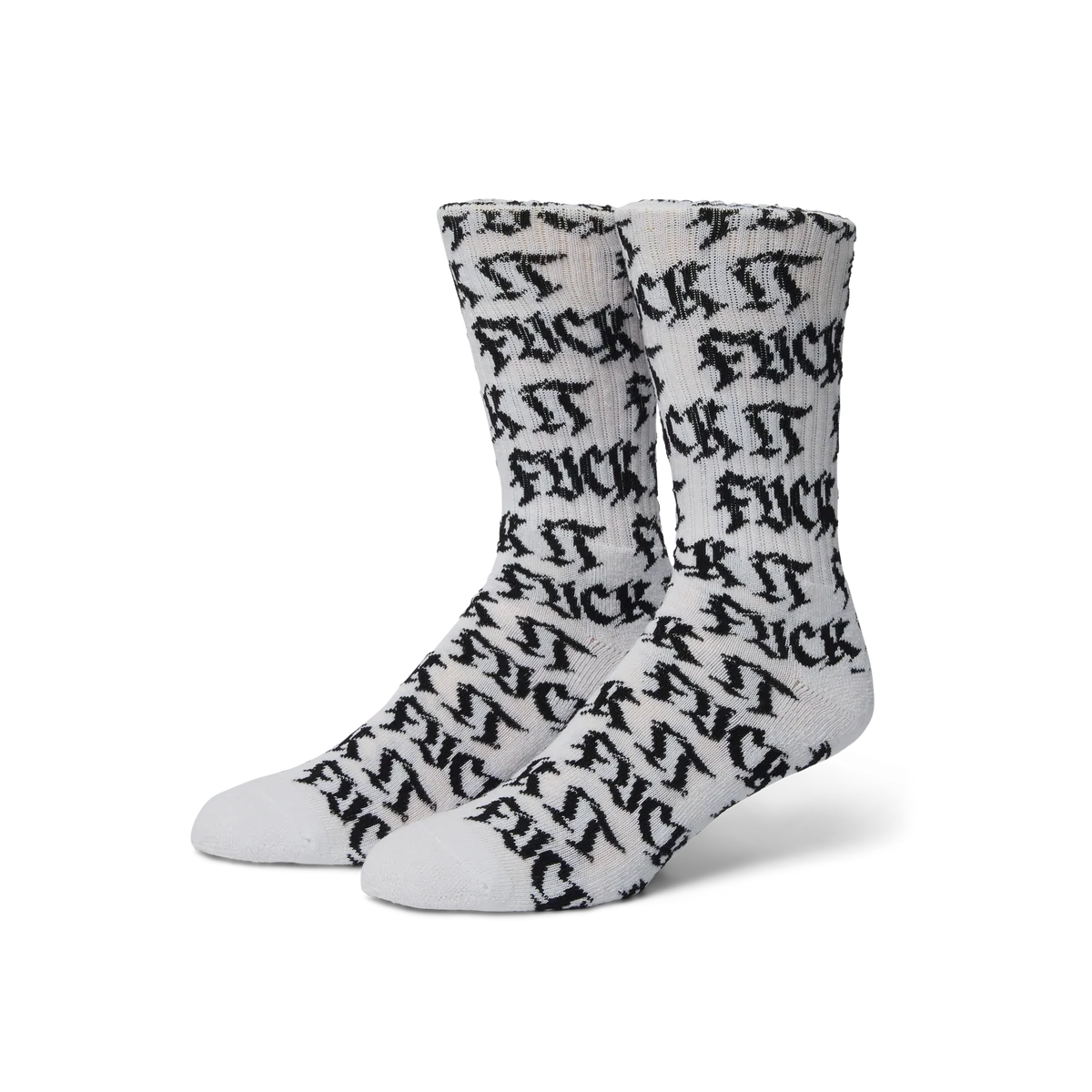HUF - Fuck It Old Style Crew Sock - White