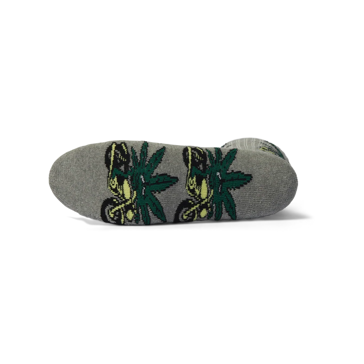 HUF - Green Buddy Nitro Sock - Heather Grey