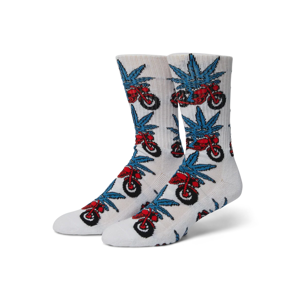 HUF - Green Buddy Nitro Sock - White