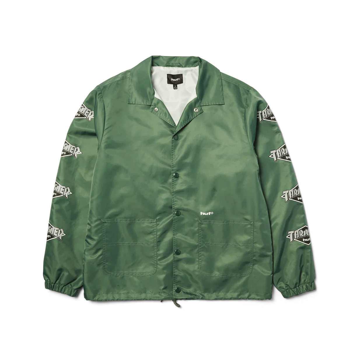 HUF - Thrasher Logo Coaches Jacket - Forest Green