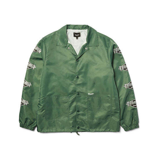 HUF - Thrasher Logo Coaches Jacket - Forest Green