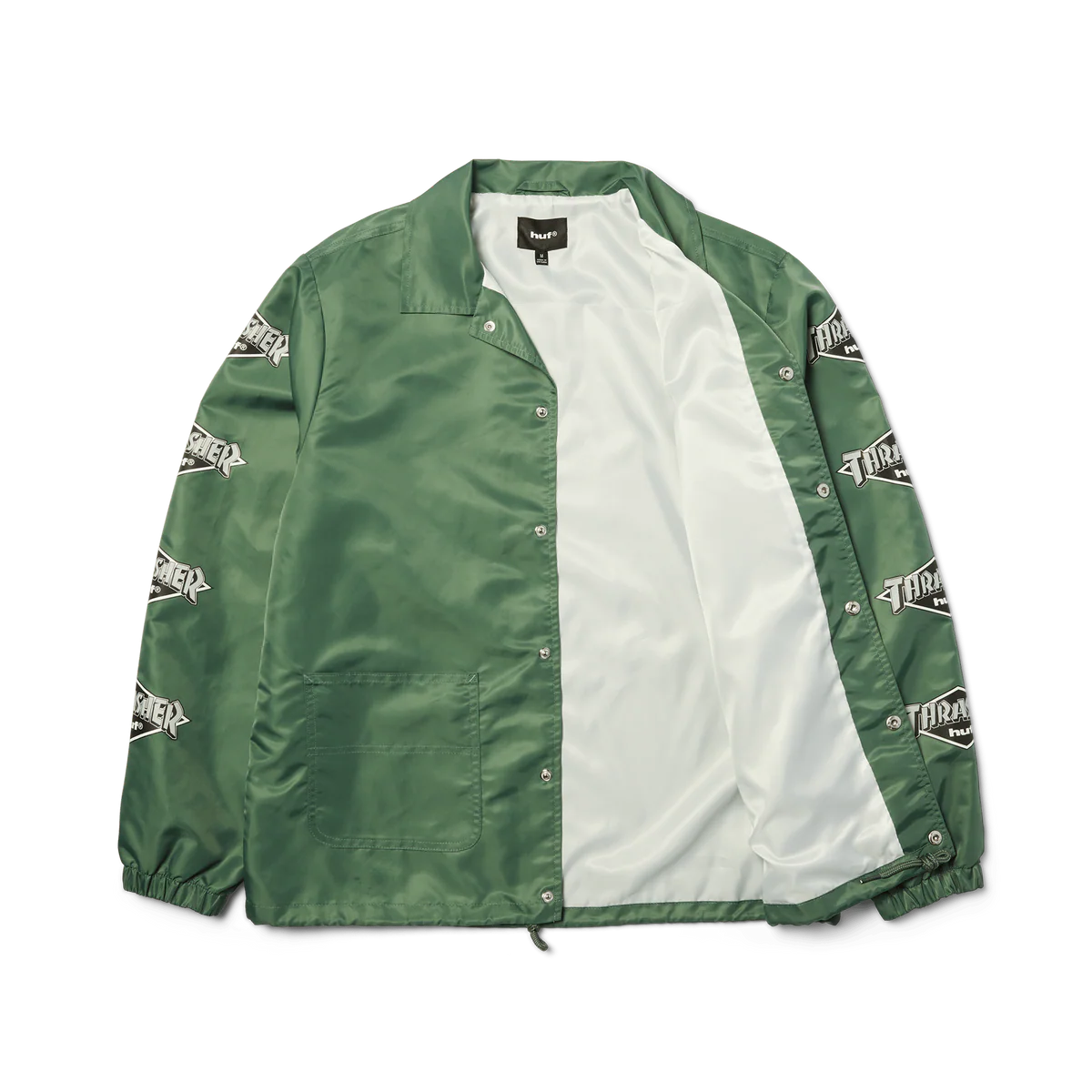 HUF - Thrasher Logo Coaches Jacket - Forest Green