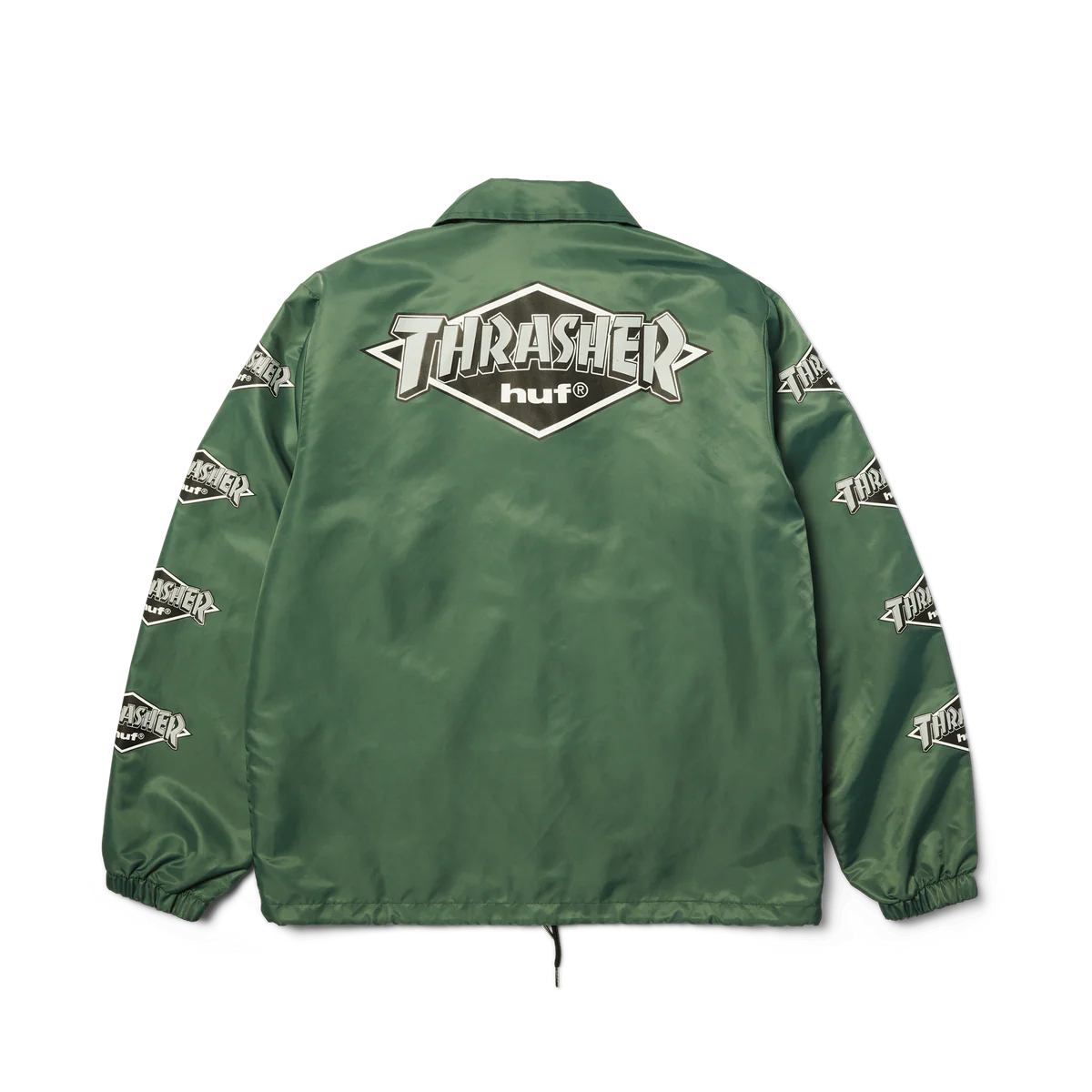 HUF - Thrasher Logo Coaches Jacket - Forest Green