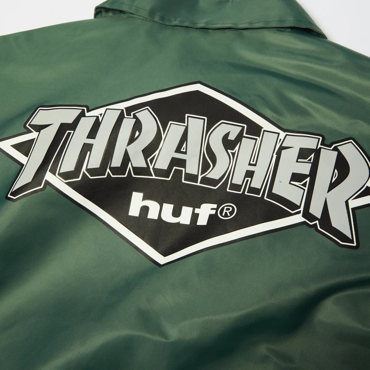 HUF - Thrasher Logo Coaches Jacket - Forest Green