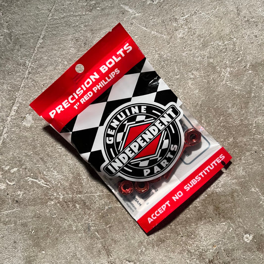 Independent Trucks - Genuine Parts Black & Red Phillips Head Skateboard Hardware