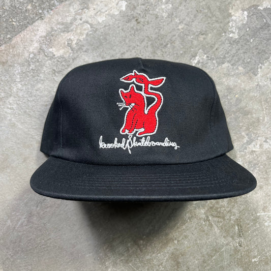 Krooked Skateboards - Kat Serpent Snapback Hat - Black / Red