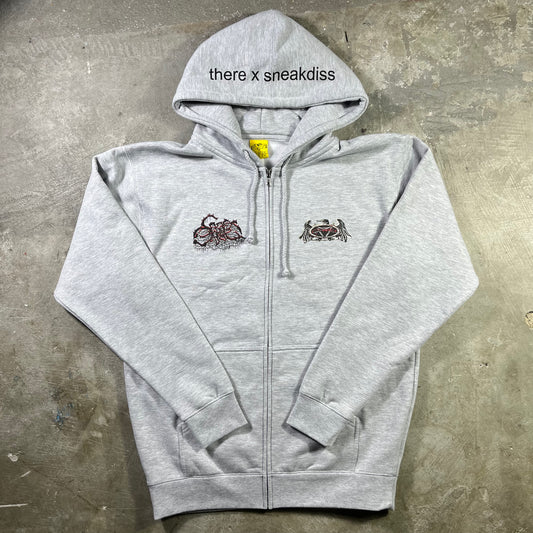 There Skateboards - Sneakdiss Zip Up Hoodie - Heather Grey