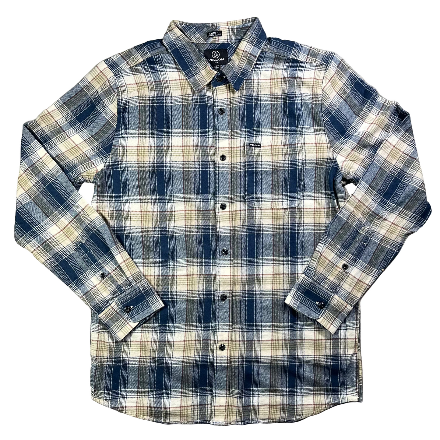 Volcom - Caden Plaid Flannel Shirt - Dirty White
