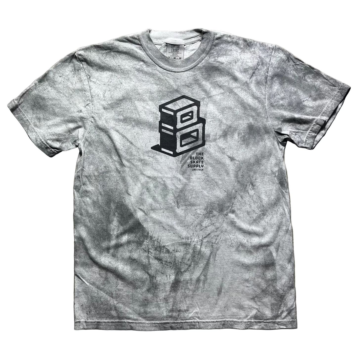 Block - Centerpiece Logo Color Blast T-Shirt - Grey / Black