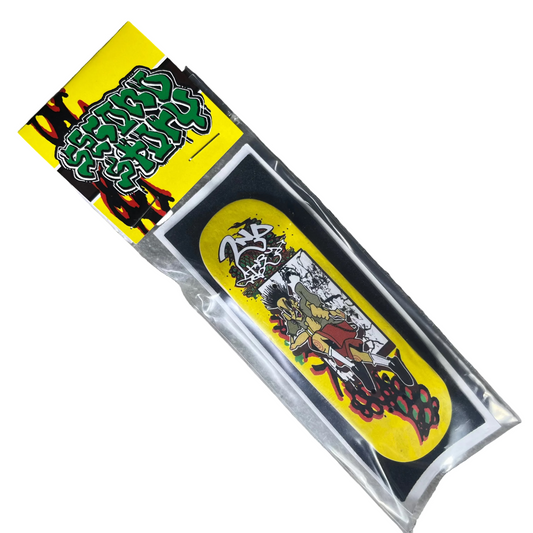 Second Story Fingerboards - Skullcap Fingerboard Deck - Yellow