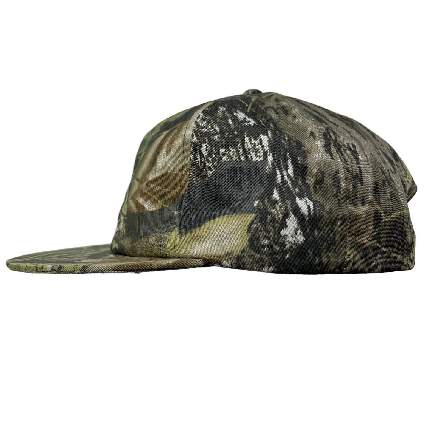 Block - Graffiti Logo Snapback Hat - Woodland Camo/Orange