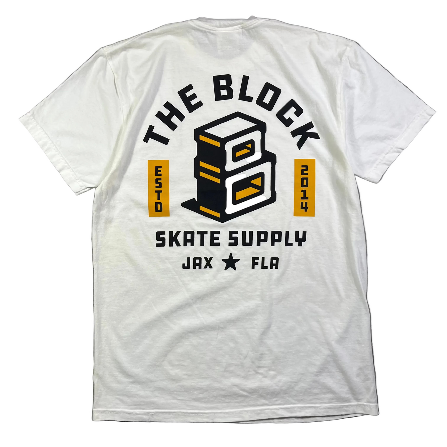 Block -  Roots Logo T-Shirt - White