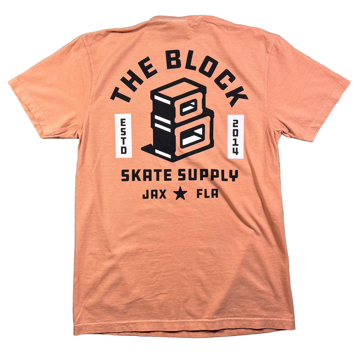 Block -  Roots Logo T-Shirt - Coral
