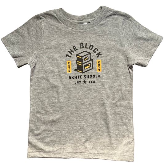 Block - Roots Logo Toddler T Shirt - Heather Grey