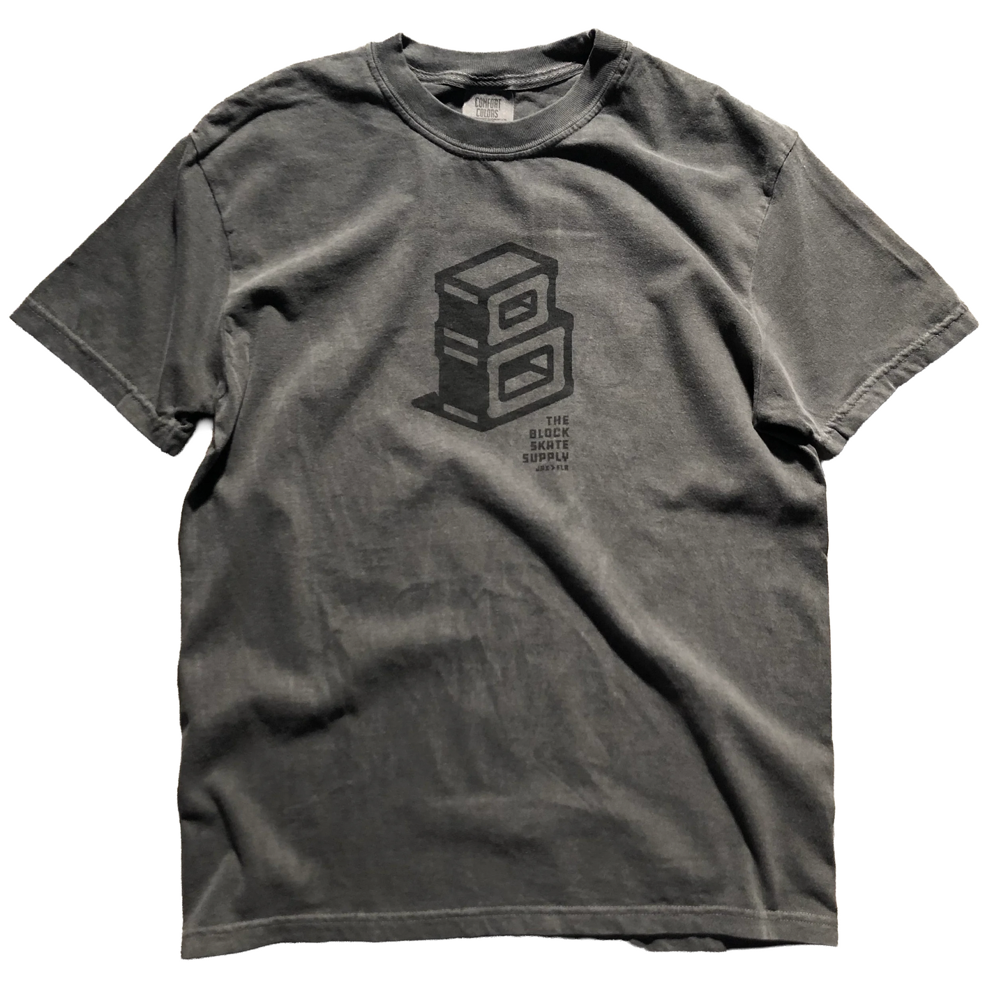 Block - Roots Centerpiece Logo Tee - Washed Black