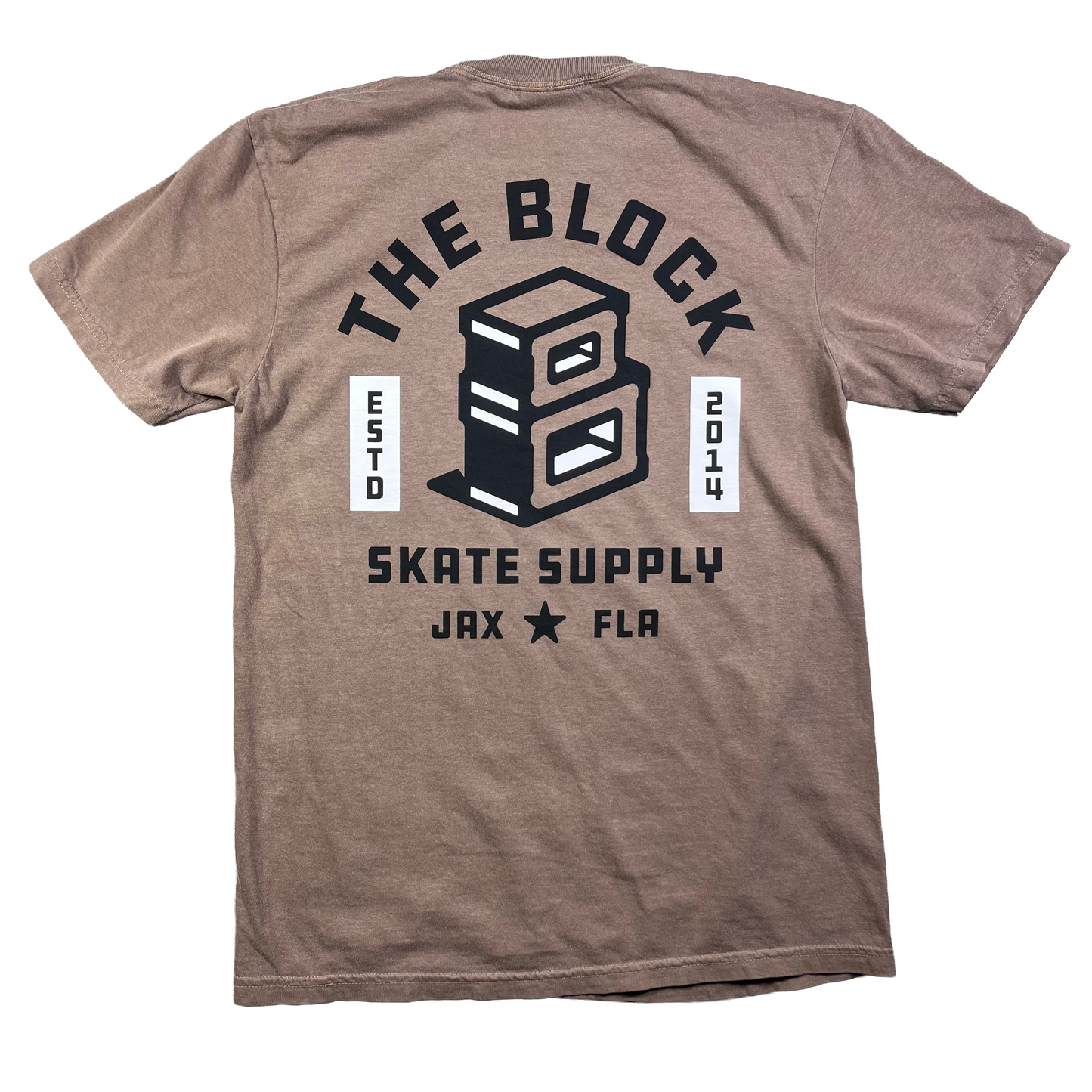 Block -  Roots Logo T-Shirt - Brown