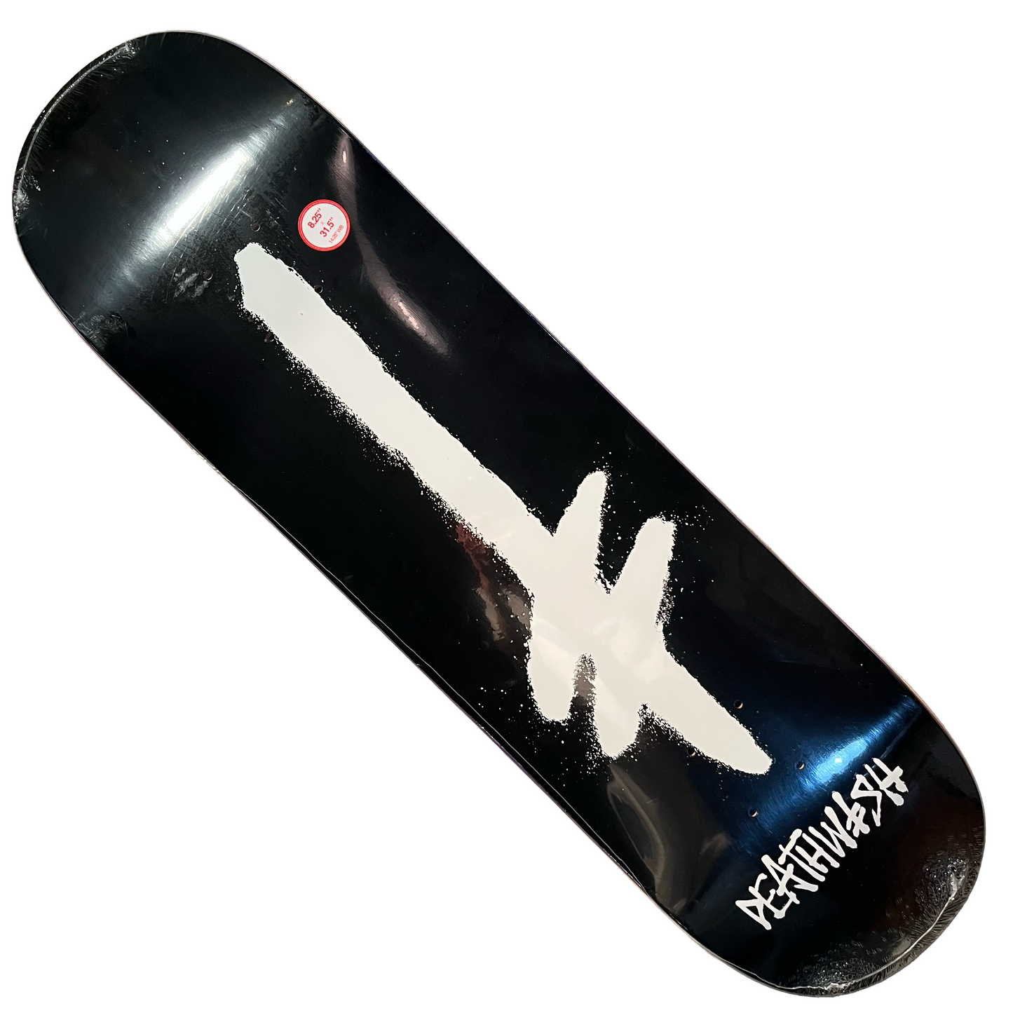 Deathwish Skateboards - Gang Spray Deck - Black / White 8.25"