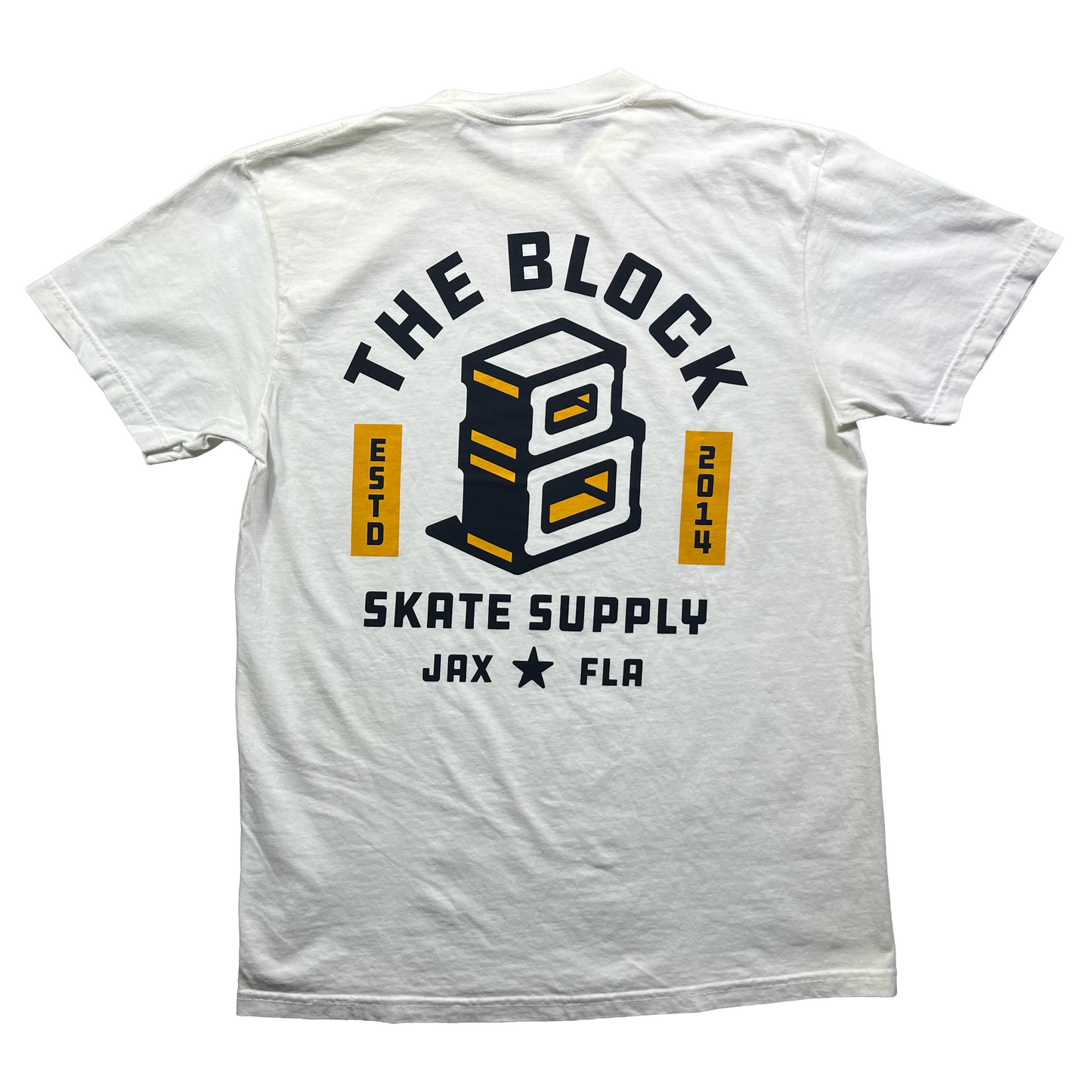 Block -  Roots Logo T-Shirt - White