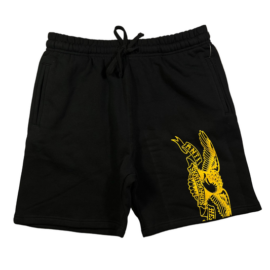 Anti-Hero Skateboards - Basic Eagle Sweat Shorts - Black / Yellow