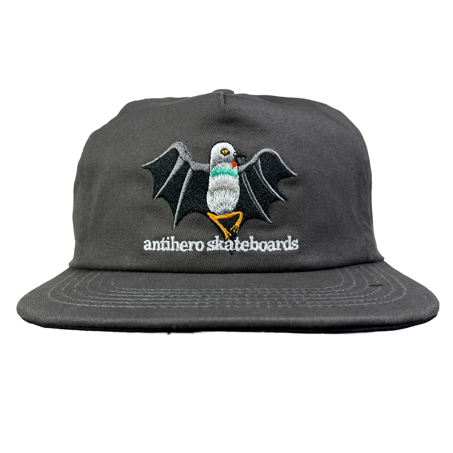 Anti-Hero Skateboards - Vampigeon Snapback Hat - Charcoal