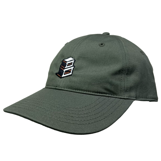 Block - Roots B Logo Strapback Dad Hat - Army Green/Brown