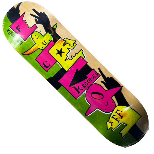 Krooked Skateboards - Sam Narvaez F Off Deck - 8.38"