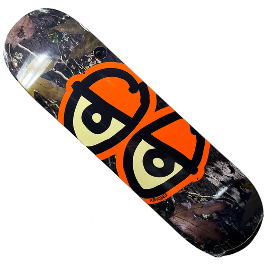 Krooked Skateboards - Team Eyes Camo Deck - 8.25" Orange