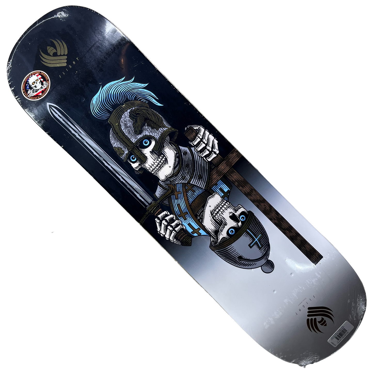 Powell Peralta - Dan Corrigan Chess Skulls Gold Foil Pro Flight Deck - 8.42"