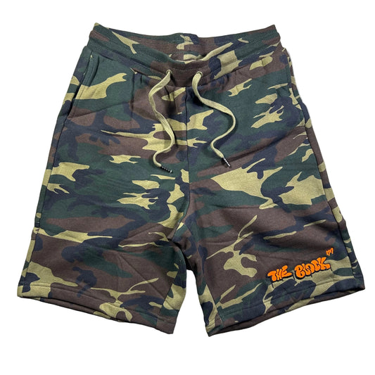 Block - Graffiti Logo Sweat Shorts - Camo