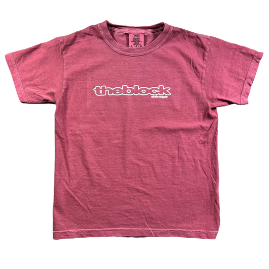 Block - Kids Youth Bold Logo T-Shirt - Red
