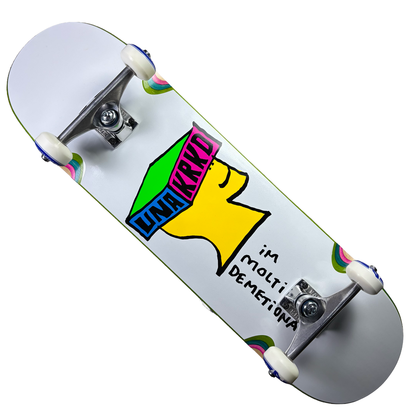 Krooked Skateboards - Una Farrar Molti Demetional Complete Skateboard - 8.28" White