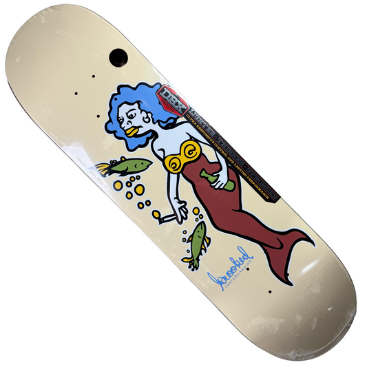 Krooked Skateboards - Team Mermaid DBX Deck - Cream 8.5"