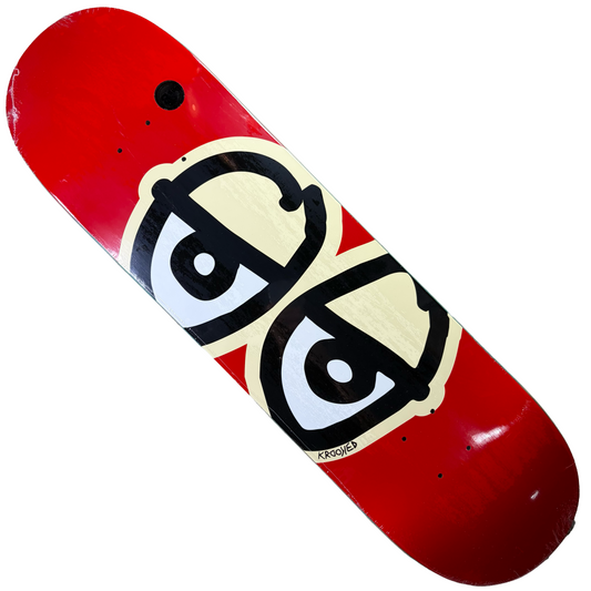 Krooked Skateboards - Team Eyes Deck - Red 8.38"