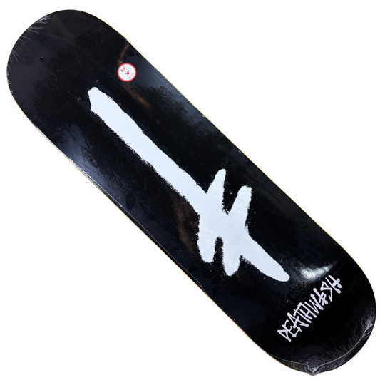Deathwish Skateboards - Gang Spray Black / White Deck - 8.5"