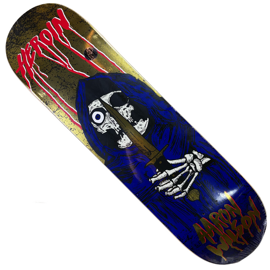 Heroin Skateboards - Aaron Wilson KO2 Skull Preist Deck - 8.5"