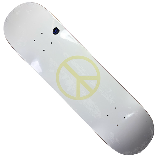 Violet Skateboards - Glow In The Dark Peace Deck - White