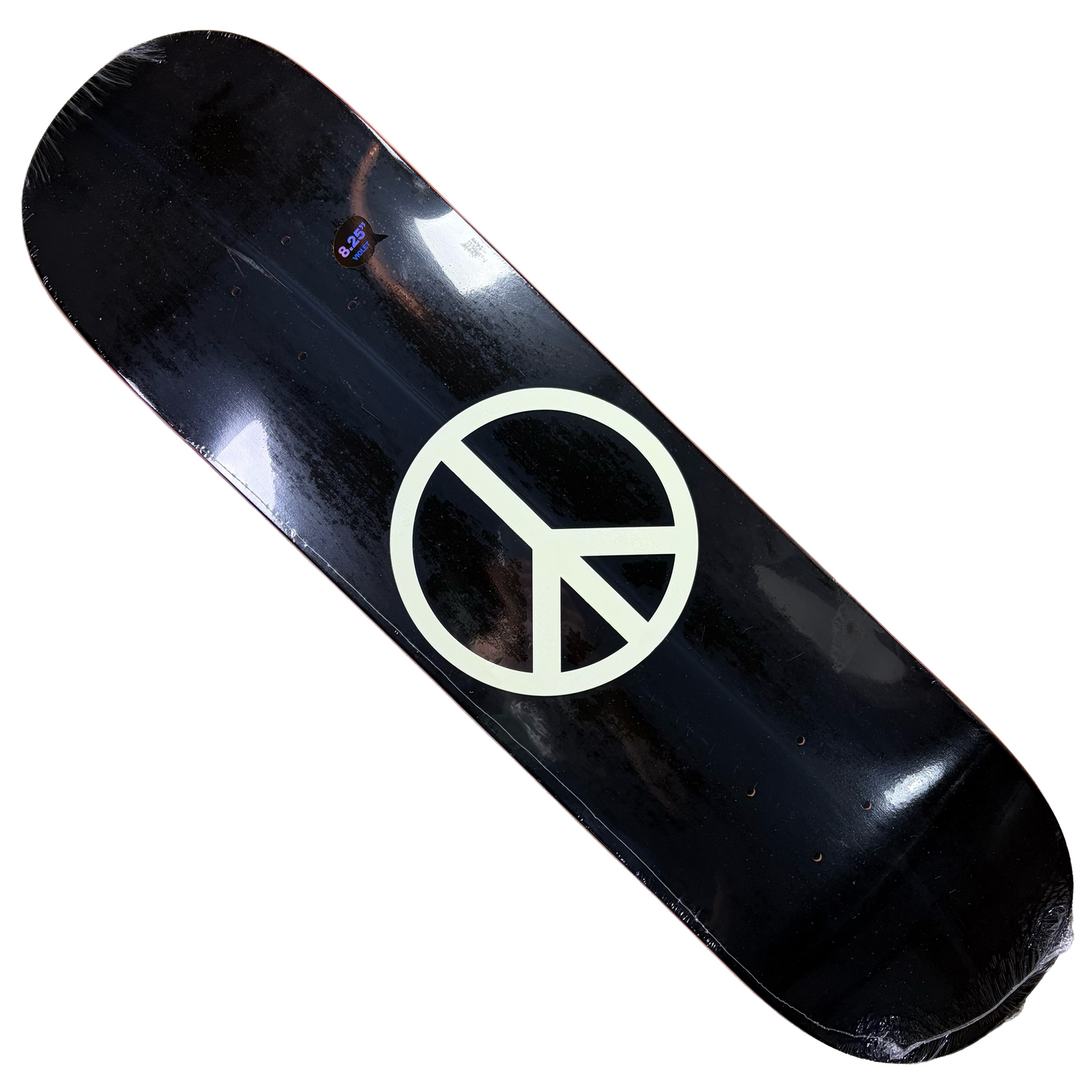 Violet Skateboards - Glow In The Dark Peace Deck - Black