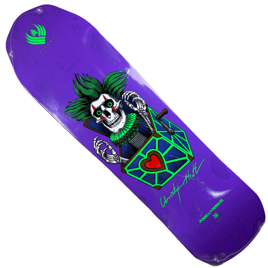 Powell Peralta - Chris Hiett Pro Purple Skull Skateboard FLIGHT Deck - 8.5"