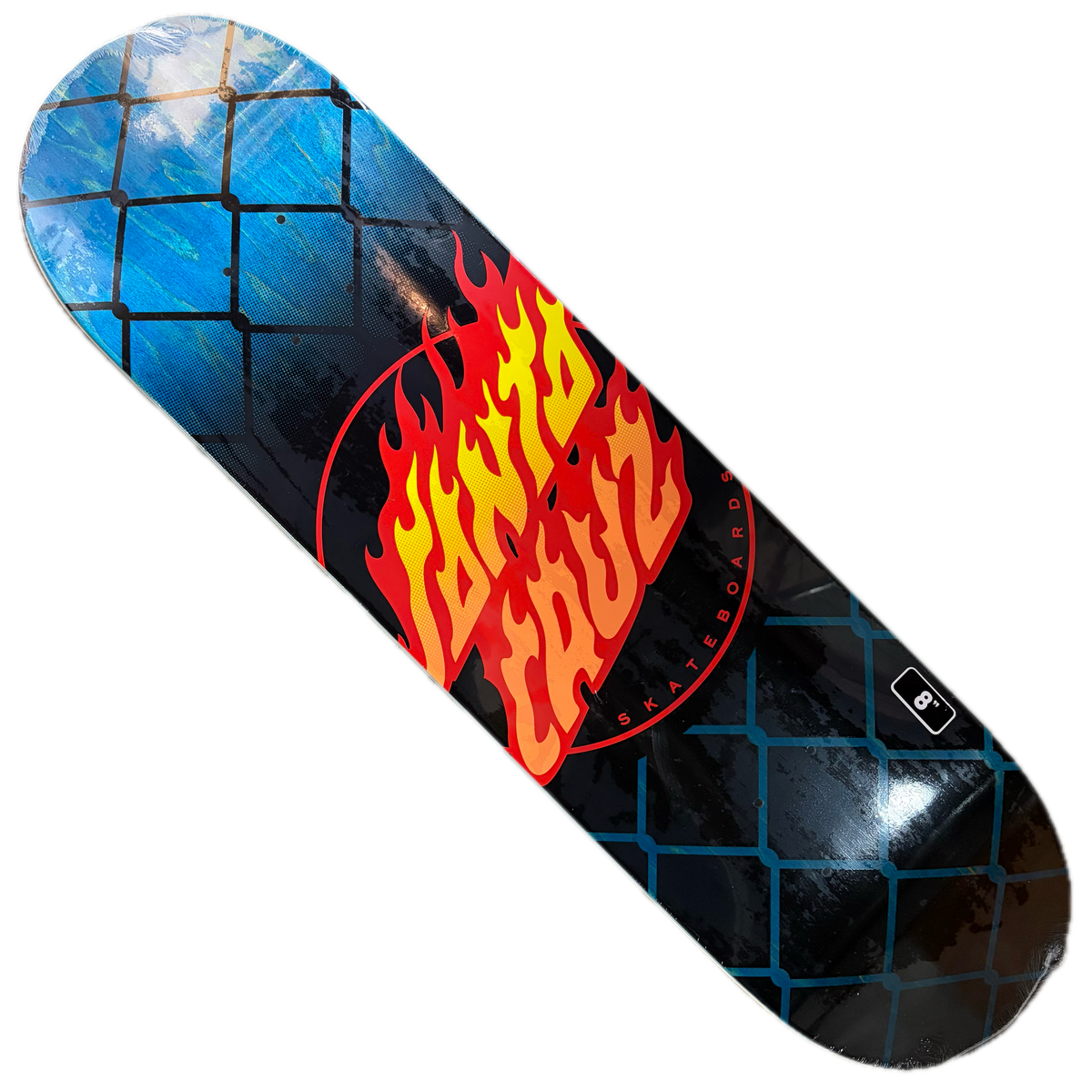 Santa Cruz Skateboards - Flame Dot Chain Deck - 8.0"