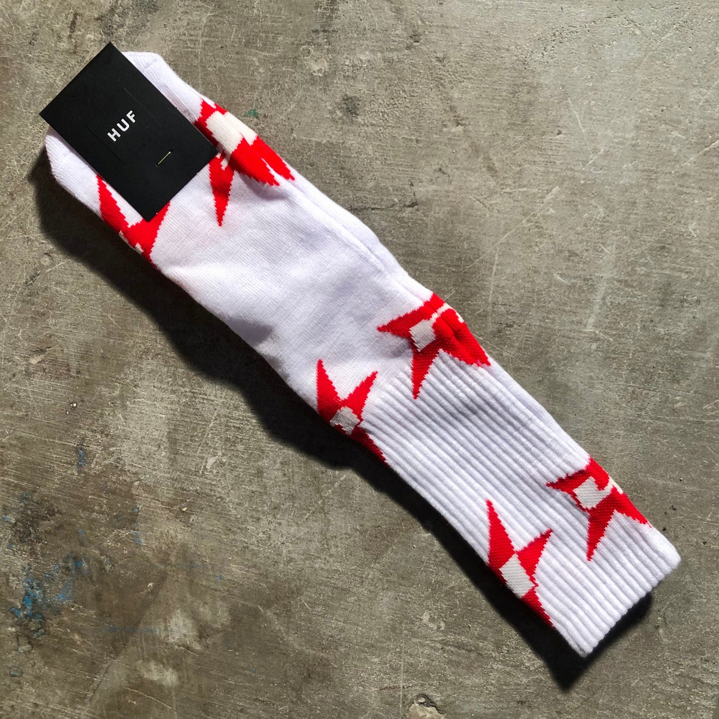 HUF - Tri-Star Crew Sock - White