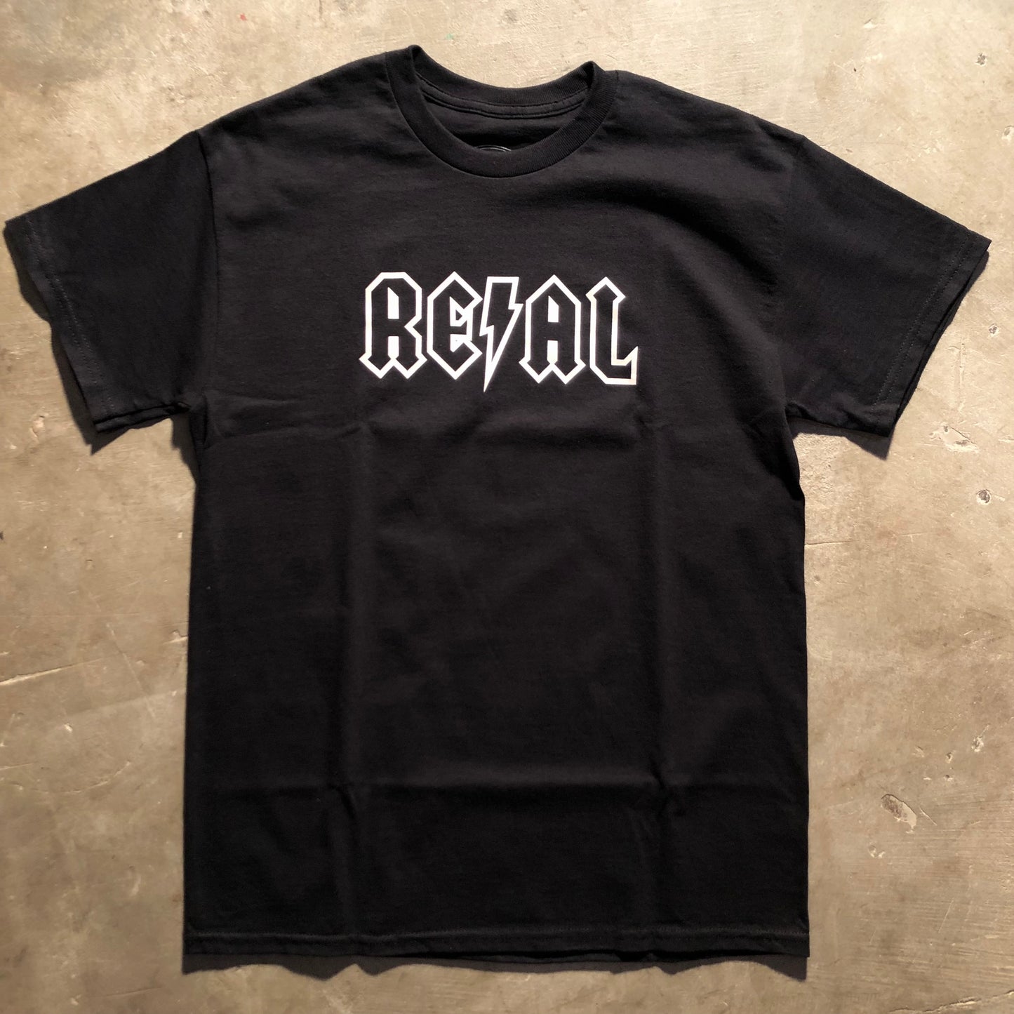 REAL - Deeds Tee - Black - Size Medium