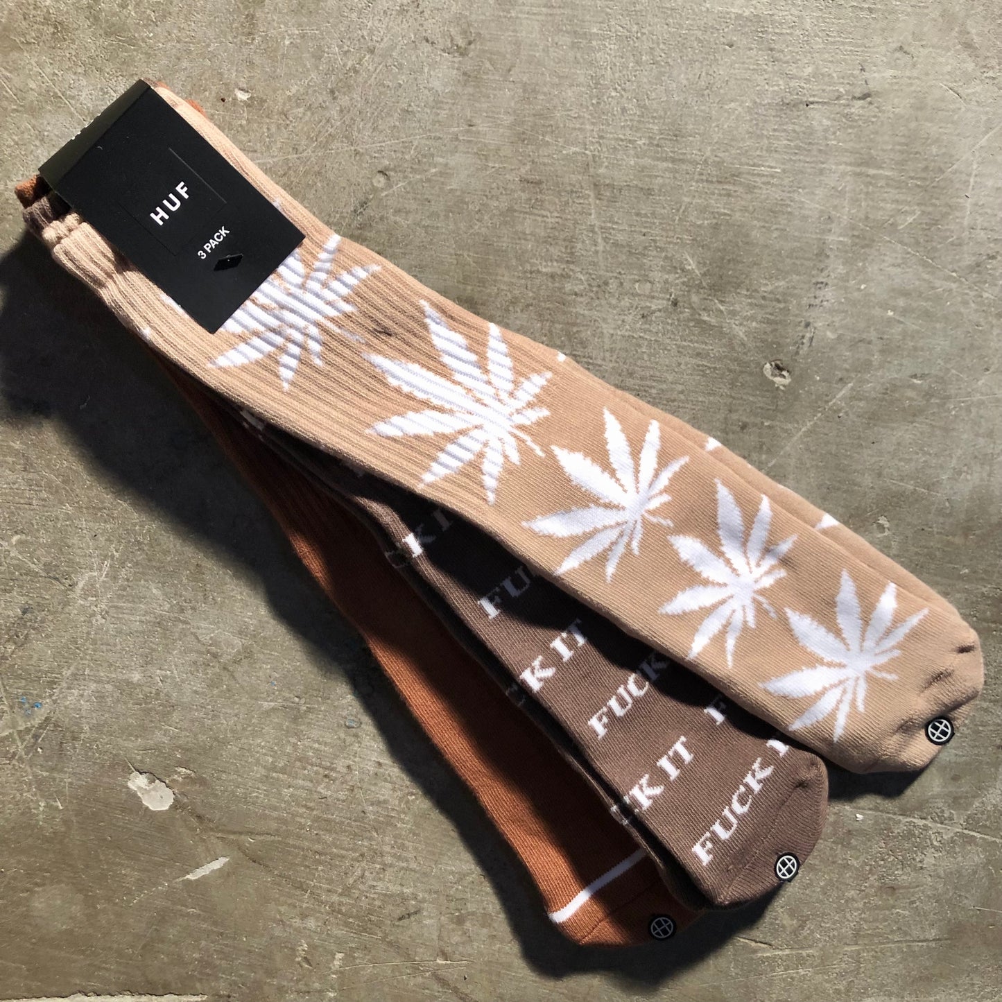 HUF - Variety 3 Pack Crew Sock - Brown