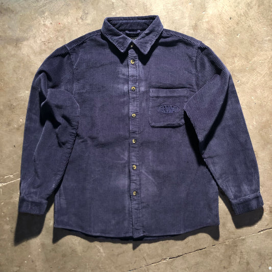 Bronze 56K - Corduroy Button Up Shirt Jacket - Navy