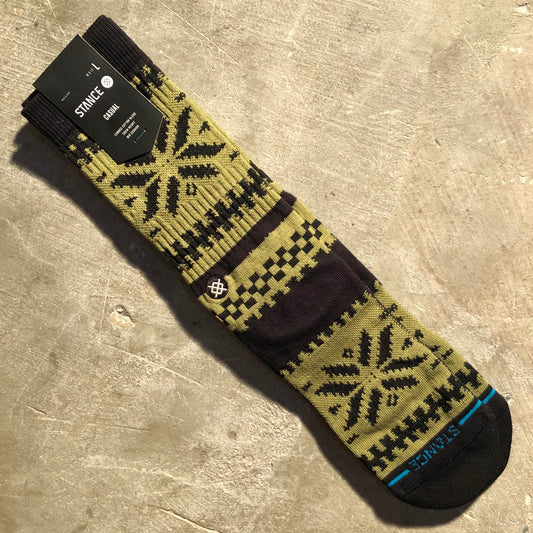 Stance Socks - Eureka Crew Sock - Green - Size Large