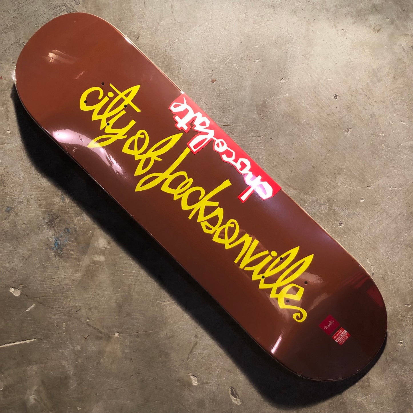 Chocolate Skateboards - City of Jacksonville Deck - Brown / Yellow