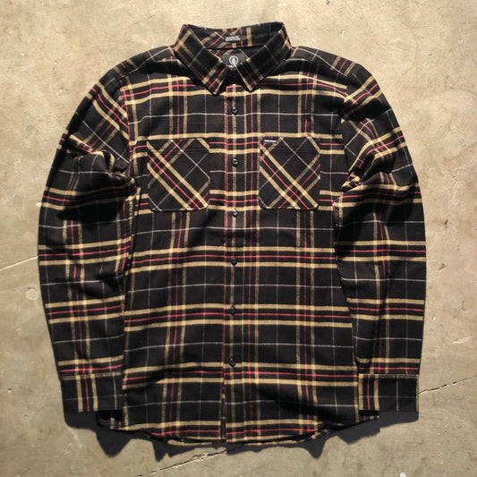 Volcom - Netastone Long Sleeve Flannel Shirt - Black